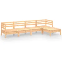 Syfax Salon de jardin 5 pcs Bois de pin massif