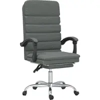 Syfax Fauteuil de massage inclinable de bureau Gris foncé Tissu