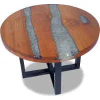 Syfax Table basse Teck Résine 60 cm