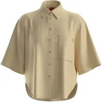 HUGO Evona 10258611 Short Sleeve Blouse Beige 42 Femme