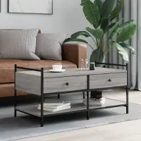 Prolenta Maison Exclusive - Table basse Gris Sonoma 99x50x50 cm Matériau dérivé du bois
