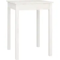 Syfax Table à manger Blanc 55x55x75 cm Bois massif de pin