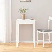 Prolenta Maison Exclusive - Table à manger blanche 55x55x75 cm en pin massif