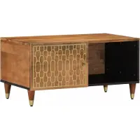 Prolenta Table basse exclusive - Dimensions : 80 x 50 x 40 cm - Bois massif de mangue