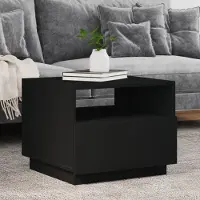 vidaXL 2025 Table basse moderne avec lampes LED Noir 50x49x40 cm - Tables basses,Design 1495243 1parcel