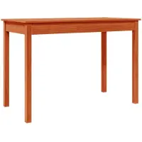 Syfax Table à manger marron cire 110x55x75 cm bois massif de pin