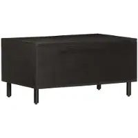 Prolenta Table basse exclusive - Bois massif de mangue, noire, dimensions 80x50x40 cm