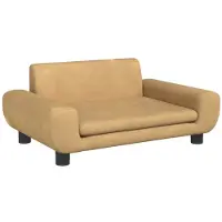Syfax Lit pour chien marron 70x45x33 cm velours