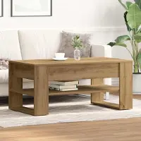 Prolenta Maison Exclusive - Table basse en chêne artisanal 102 x 55 x 45 cm Matériau dérivé du bois