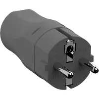Bachmann Fiche de contact de protection CEE 7/7 16A/250VAC, montage, gris