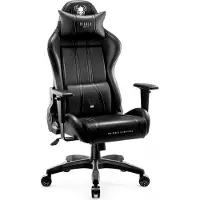 Diablo X-One 2.0 Gaming Chair Office Chair Adjustable Armrests Ergonomic Design Neck/Lumbar Cushion King Size Black
