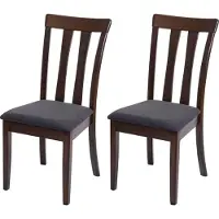 Mendler 2 X Chaises De Salle À Manger Hwc-G46 Tissu/Textile Bois Massif Cadre Foncé, Gris Foncé