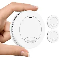 Aroha Safety Pro Mini D￩tecteur de Fum￩e Sleep Line - Batterie de 10 Ans - Alarme Incendie - 2 pi￨ces