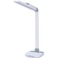 Solight Lampe de table LED blanche et grise avec veilleuse 10W dimmable WO65