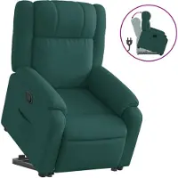 Syfax Fauteuil inclinable vert foncé tissu