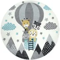 Tapis.nl Tapis pour enfants Kosmos beige 120 cm rond
