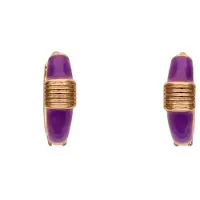 NAEMI Boucles d'oreilles or / violet