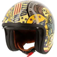 Von Dutch Big Cat Ece2206 Open Face Helmet Jaune L