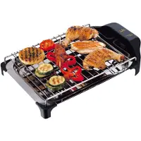 Jata Barbecue électrique 2400 W Inox, 42 X 26 X 7 Cm