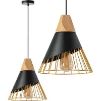 Toolight Lampe Suspendue APP224-1CP Black Gold