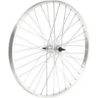 Mvtek 26´´ X 1.75 Aluminium Hub On Bearings Quick Release Front Wheel Argenté 9 x 100 mm