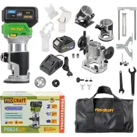 Procraft POB24-1b-f 3in1 top fraiseuse avec accessoires