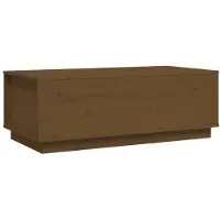 Syfax Table basse Marron miel 100x50x35 cm Bois massif de pin