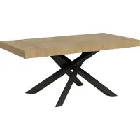 Itamoby Table Extensible 90X180/440 Cm Volantis Chêne Nature Structure Anthracite