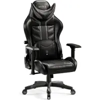 Diablo X- Ray Gaming Armchair Office Armrests 4D Ergonomic Design Imitation Leather Perforation Rocking Function Normal Size Black-Grey