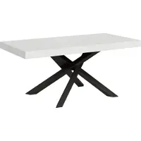 Itamoby Table Extensible 90X180/284 Cm Volantis Frêne Blanc Structure Anthracite