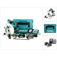 Makita DHS 710 RTJ 36 V scie circulaire manuelle sans fil Li-Ion 190 mm en Makpac avec insert + chargeur + 2x batterie 5,0 Ah