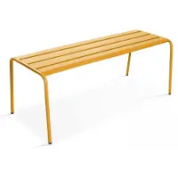 Oviala Banc de jardin en acier jaune - Palavas