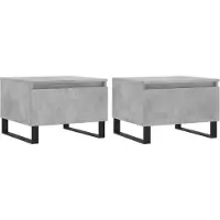 Syfax Tables basses 2 pcs gris béton 50x46x35 cm bois d'ingénierie