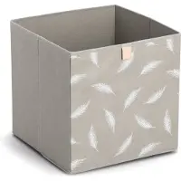 Zeller 14537 Feather Aufbewahrungsbox taupe 32,0 x 32,0 x 32,0 cm, 1 St.