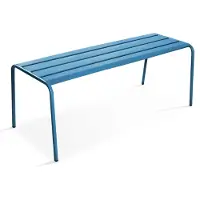 Oviala Banc de jardin en acier bleu pacific - Palavas