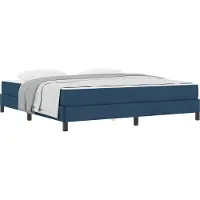 Syfax Lit à ressorts avec matelas Bleu 180 x 200 cm tissu