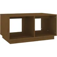 Syfax Table basse Marron miel 80x50x40 cm Bois massif de pin