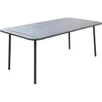 HABITAT ET JARDIN Table jardin en métal "Bilbao" - 180 x 90 x 71 cm - Gris