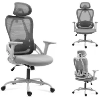 MarkAdler MARK ADLER Manager 2.9 Gris | Chaise de bureau ergonomique | Soutien lombaire et appui-tête réglables