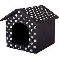 TexCorp Doggy Niche pour chien Lit pour chien Maison pour chien Cave pour chat mittle L - 52x46 cm noir avec pattes
