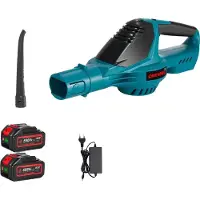 OEM Souffleur de feuilles électrique sans balais, puissance 5500W, vitesse de rotation à vide 46000 tr/min, 2 batteries fiche EU