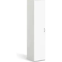 Dmora Am - Armoire Multi-Usage 1 Porte, 39x175h cm Blanc, Portemanteau