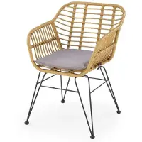Halmar Chaise K541 naturel / noir / gris cendré