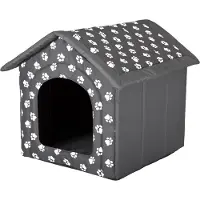 TexCorp Doggy Niche pour chien Lit pour chien Maison pour chien Cave pour chat mittle M - 44 x 38 cm gris avec pattes