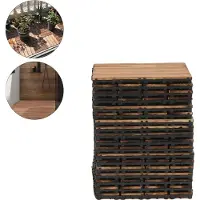 OEM Dalles de sol en bois, pin camphrier durable, installation facile, chocolat