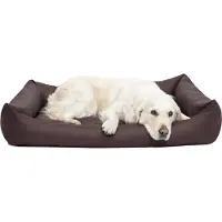 HOBBYDOG Coussin pour chien Lit de sommeil Coussin pour chien Pontes - Eco - 105 x 75 x 17 cm [Taille : XXL] - Marron