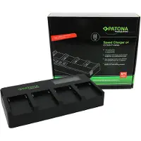 PATONA 4x Speed Charger Sony F970 F Ser. (Chargeur de batterie d'appareil photo), Alimentation pour appareil photo, Noir