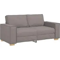 Syfax Canapé 2 places Taupe 180x78x84 cm Tissu