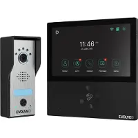 Evolveo DoorPhone AHD7, Kit de visiophonie WiFi pour la maison avec contrôle de portail ou de porte moniteur noir