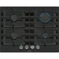 Siemens En6b6pk40 60 Cm Glass Gas Hob 4 Burners Argenté